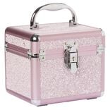 Vanity cosmétique rose à paillettes