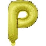 Ballon forme lettre P aluminium (2 modèles doré ou argenté)