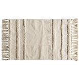 Tapis rectangulaire beige tuft&eacute; 50x80cm
