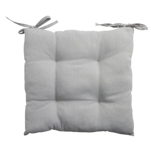 Galette de chaise carrée 38x38cm grise