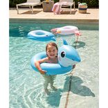 Bou&eacute;e gonflable t&ecirc;te de requin plastique bleu &Oslash;60xH32cm