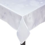 Nappe en tissu blanc motif plumes