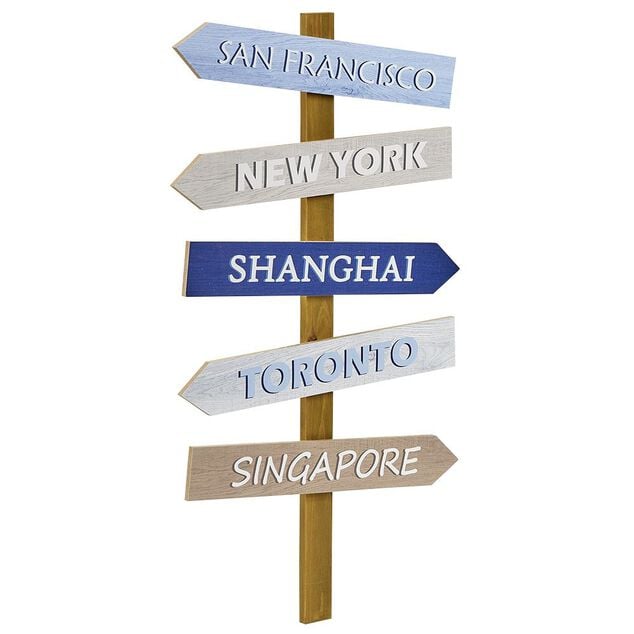 D&eacute;co murale panneaux de destinations L40xH70 cm