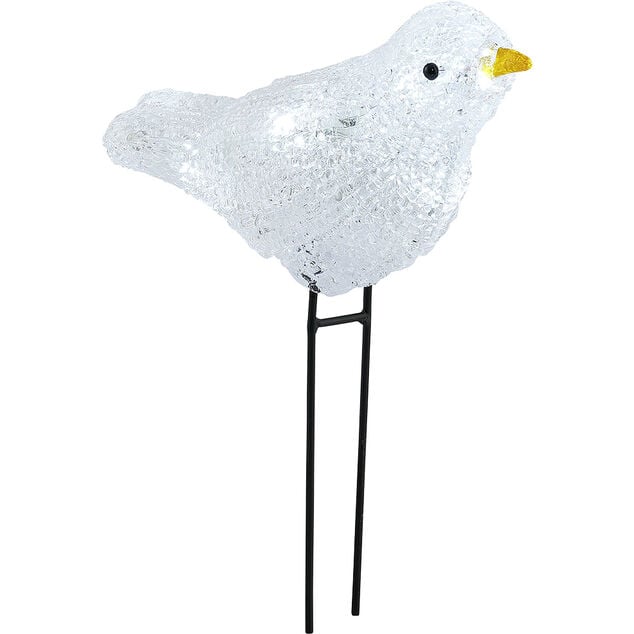 Oiseau lumineux &agrave; planter 7 led d&eacute;co No&euml;l