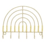 Support 6 crochets papier enroulé et coton 32x33cm (2 modèles)