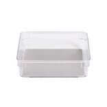 Organiseur de tiroir plastique transparent 16,3x16,3xH.4,8cm