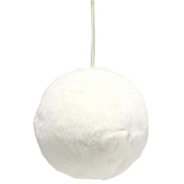 Boule de No&euml;l effet fourrure &agrave; suspendre (3 mod&egrave;les)
