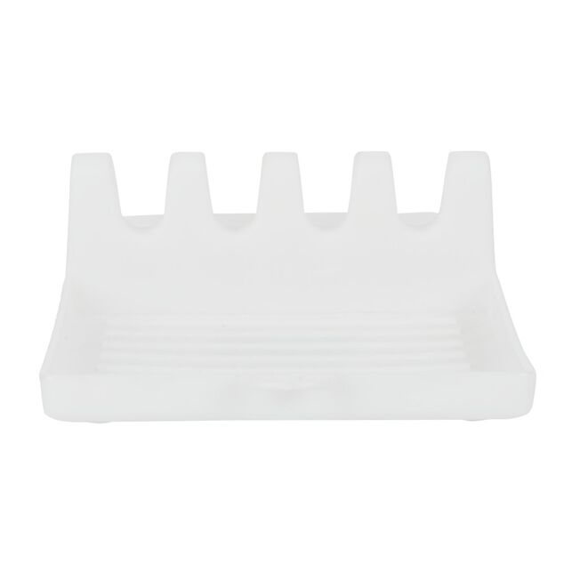 Support &agrave; couverts en plastique blanc 14,5x13x5cm