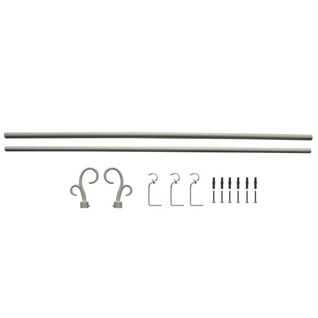 Kit Tringle Extensible 167-305 cm embouts crosse blanc