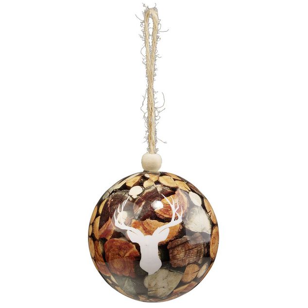 Boule de Noël design forêt Ø8cm