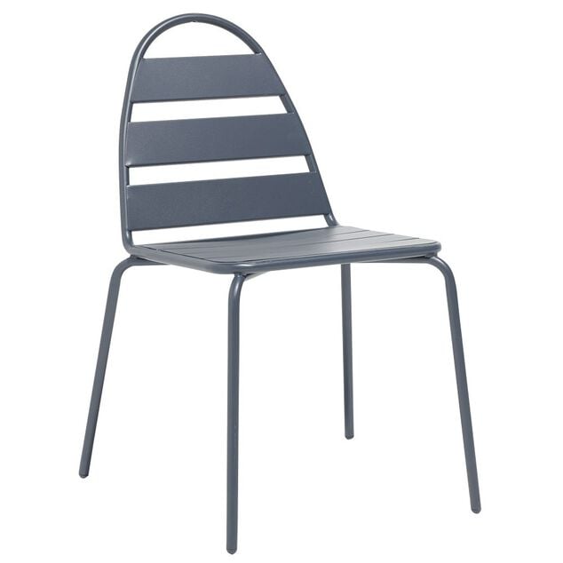 Chaise de jardin Fun m&eacute;tal gris 58x45xH82cm