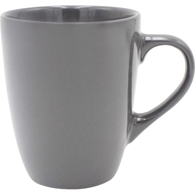 Mug en fa&iuml;ence uni gris brillant 31 cl