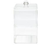 Boîte de rangement salle de bain 2 compartiments 9,3x9,3xH15,5cm