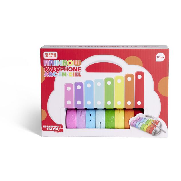 Xylophone multicolore m&eacute;tal et plastique 30,5x21,5x&eacute;p7cm