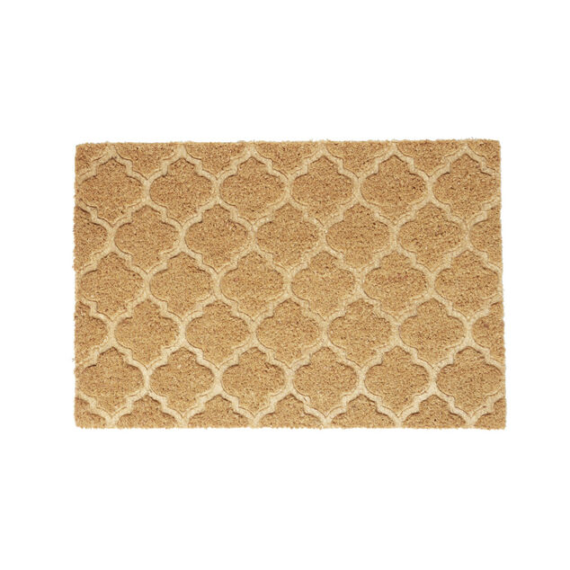 Paillasson coco rectangulaire 40x60cm - 2 mod&egrave;les