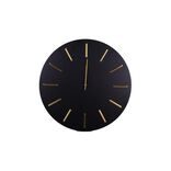 Horloge murale ronde barre en métal et plastique noir Ø50cm
