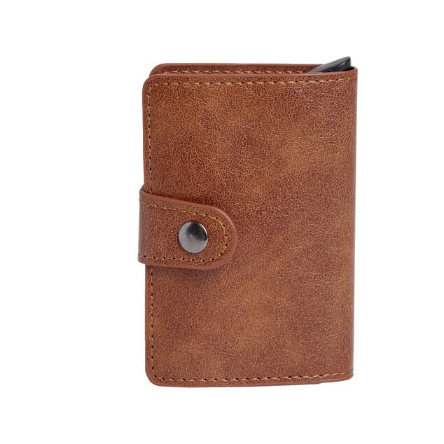 Portefeuille noir polyur&eacute;thane avec boitier RFID