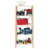 &Eacute;tag&egrave;re charge lourde en pin 5 niveaux 75x50xH170 cm