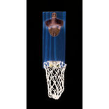D&eacute;capsuleur mural basketball en bois 8x5xH20cm