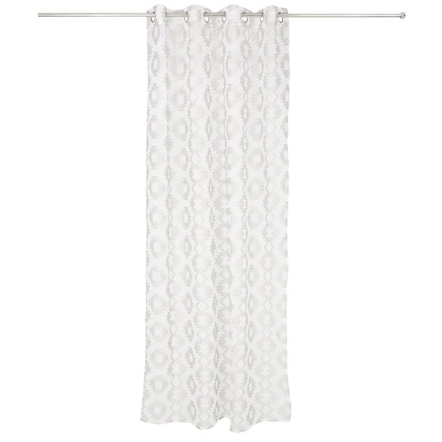 Voilage polyester 140x240cm jacquard beige