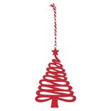 Suspension de Noël Sapin (2 modèles rouge ou blanc)