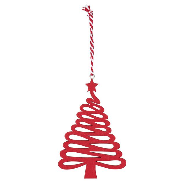 Suspension de Noël Sapin (2 modèles rouge ou blanc)