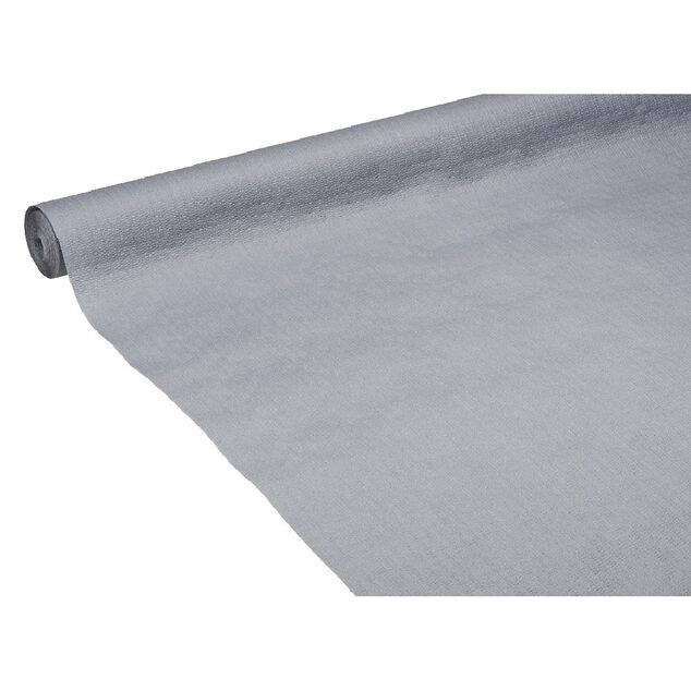 Nappe gauffr&eacute;e gris clair en papier 20 m