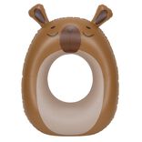 Bou&eacute;e gonflable capybara Squichy plastique marron 61x81cm