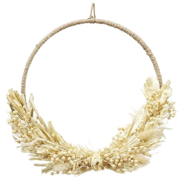 Couronne fleurs s&eacute;ch&eacute;es &Oslash;32cm