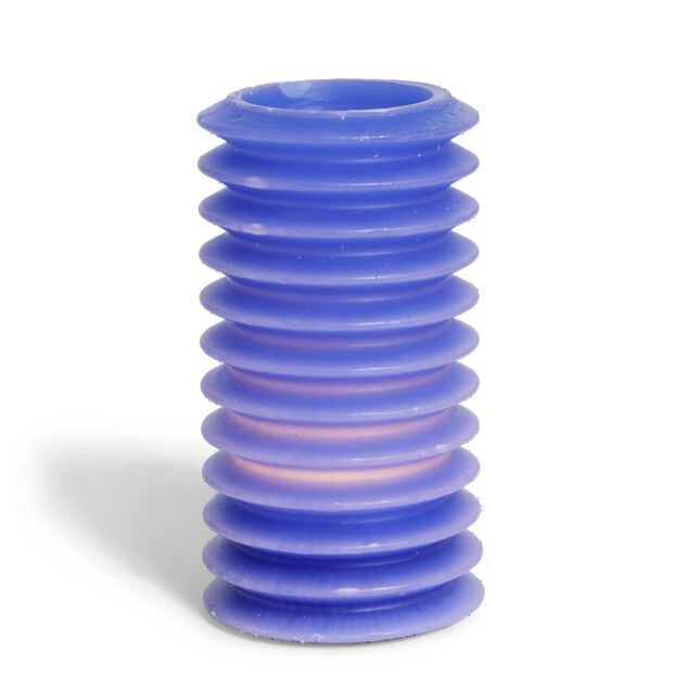 Bougie LED bleue &Oslash;7,5xH14cm