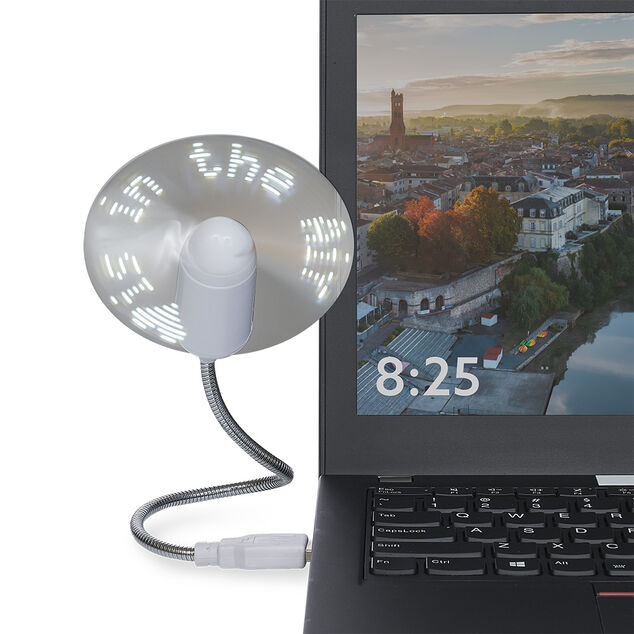 Ventilateur USB avec message LED