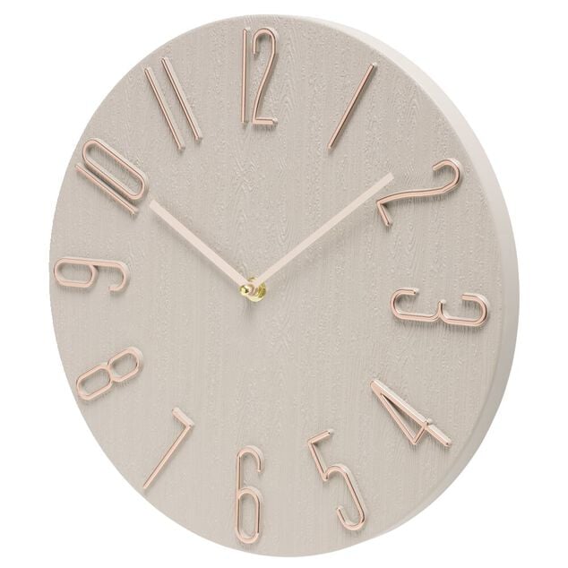 Horloge murale ronde design chiffres en relief &Oslash;30cm (2 mod&egrave;les)