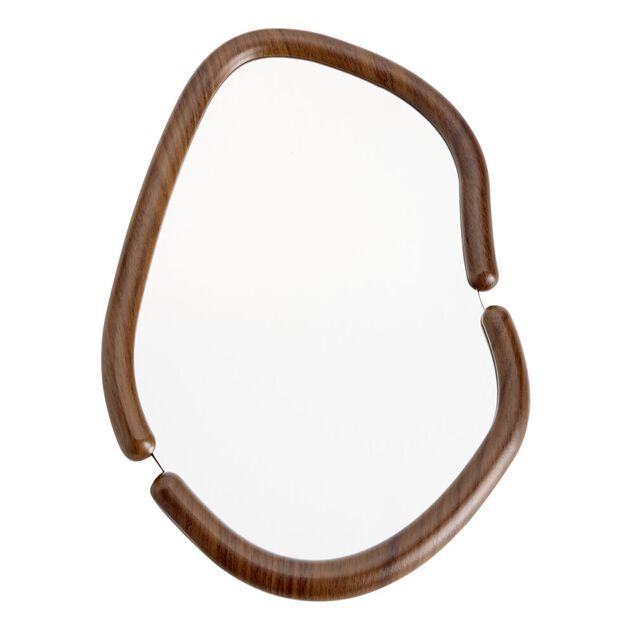 Miroir organique mural contour bois 30x40cm