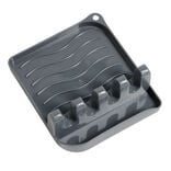 Support repose-cuillères plastique gris