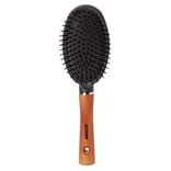 Brosse pneumatique picots perl&eacute;s manche en bois