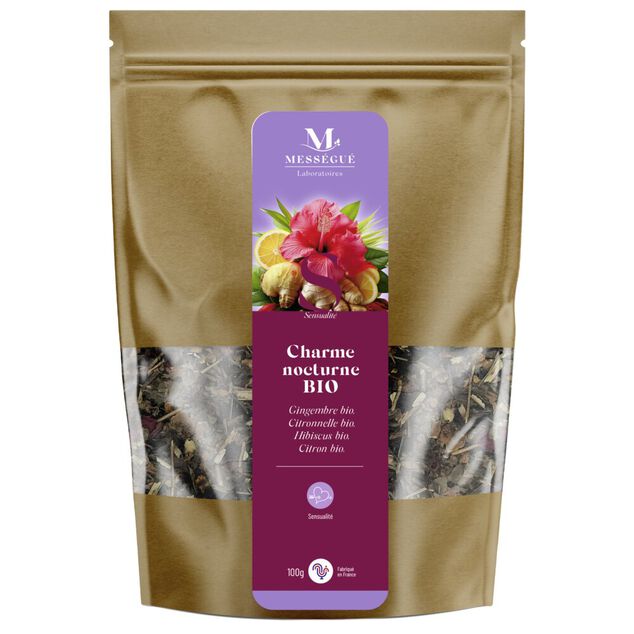 Infusion Mess&eacute;gu&eacute; Hot Fusion chicor&eacute;e pomme myrtille et rose rouge 100gr