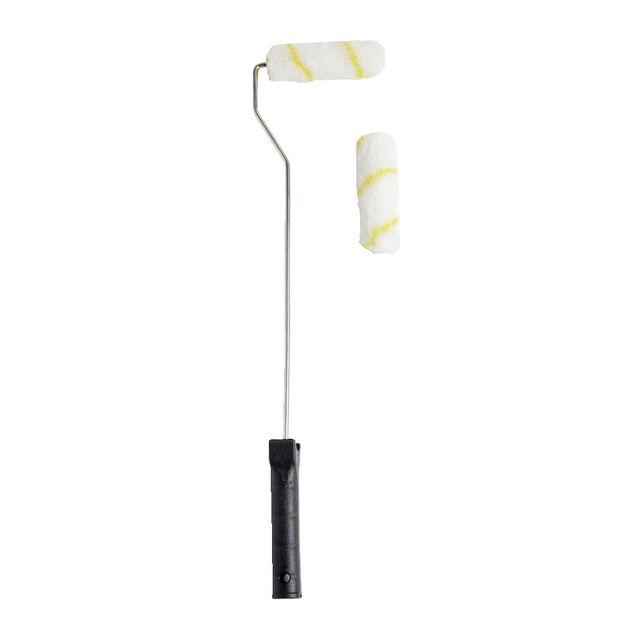 Lot de 2 rouleaux &agrave; peinture avec support 50cm
