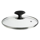 Couvercle verre trempé anti éclaboussures poignée repose ustensile Ø20
