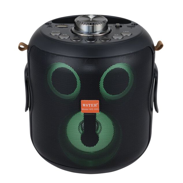 Enceinte karaok&eacute; bluetooth avec micro x2 lumineuse Homday H149cm 15W