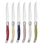 Couteau &agrave; steak inox et ABS x6