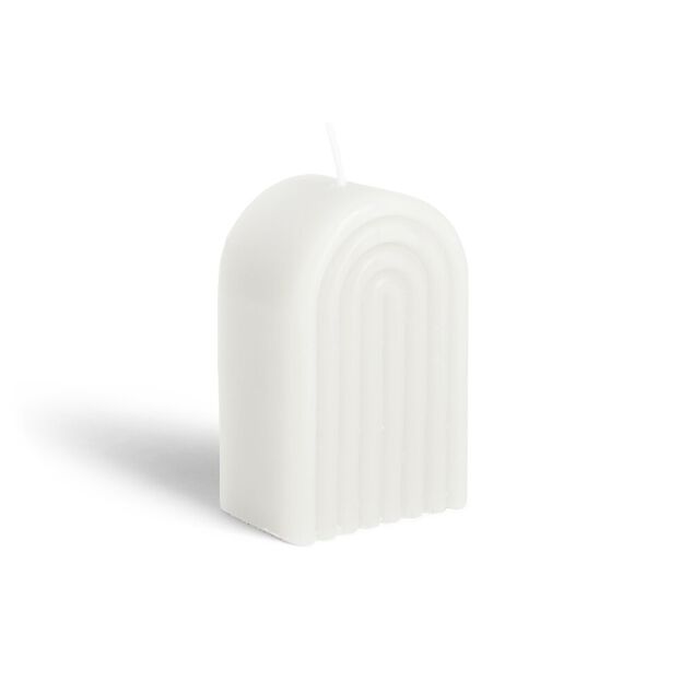 Bougie Bridge blanche 6x4xH9cm