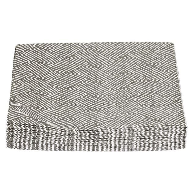 Serviette papier motif géométrique blanc et noir 33x33cm 3 plis x20