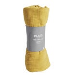 Plaid d'été gaze de coton jaune moutarde 150x120cm