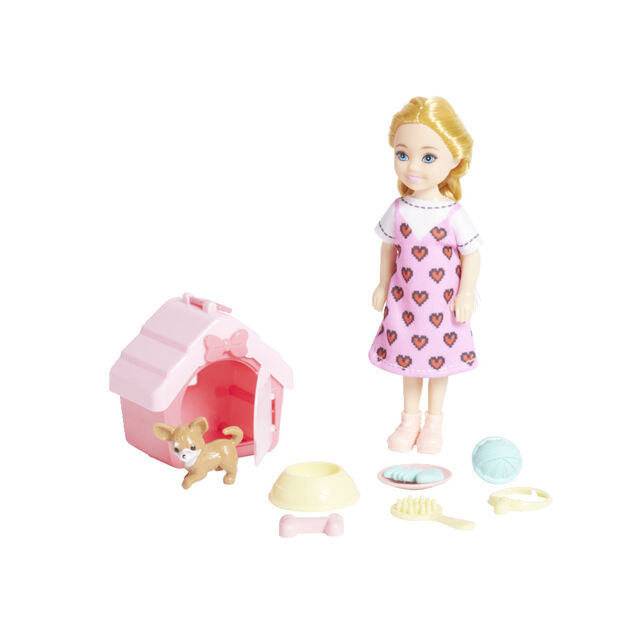 Mini poup&eacute;e avec accessoires - 3 mod&egrave;les