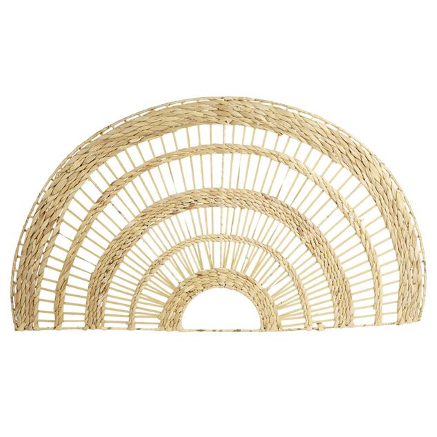 D&eacute;coration murale arc en jacinthe tress&eacute;e L100xH58cm