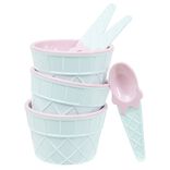Kit &agrave; glace bol et cuill&egrave;re x3