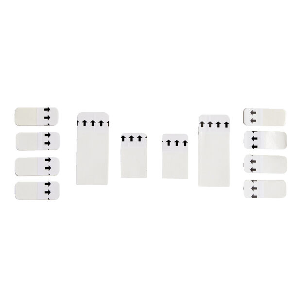 Lot de 12 languettes adh&eacute;sives double face pour accroche murale