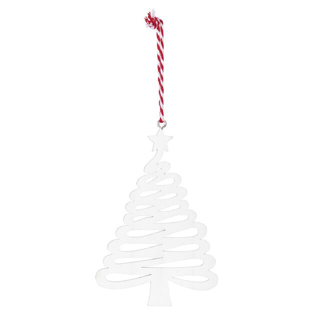 Suspension de Noël Sapin (2 modèles rouge ou blanc)