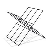 Croisillon Box Cube métal noir