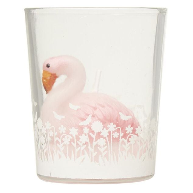 Bougie flamand rose H.6cm